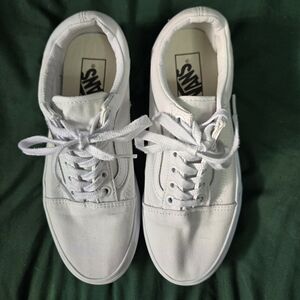 Vans Platform White Lace-Up Sneakers